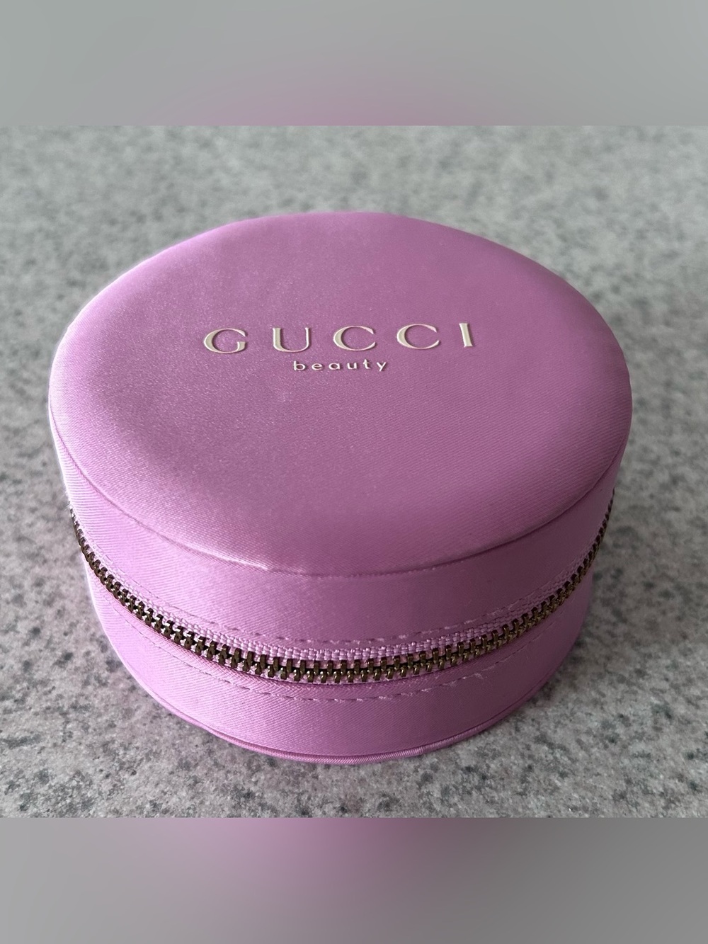 GUCCI Beauty GWP Pink Round Travel Jewelry Box